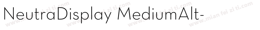 NeutraDisplay MediumAlt字体转换